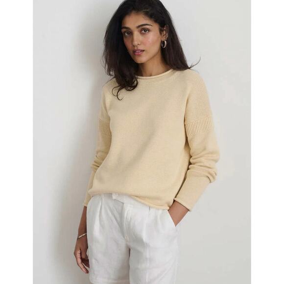 Alex Mill Mariner Roll Neck Cotton Cream Sweater. Small - Picture 2 of 3